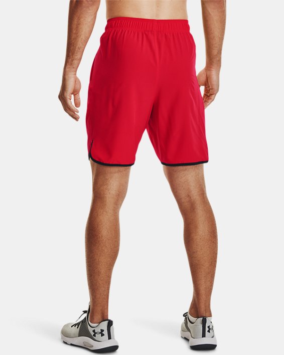 Shorts UA HIIT Woven para Hombre, Red, pdpMainDesktop image number 1